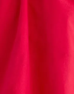 Aure Halterneck Top in Poplin Scarlet Red