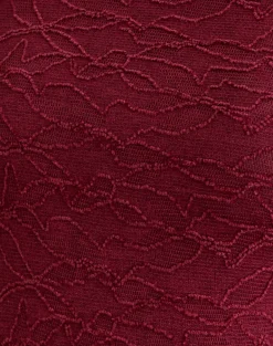 Aven Asymmetric Top in Textured Knit Red