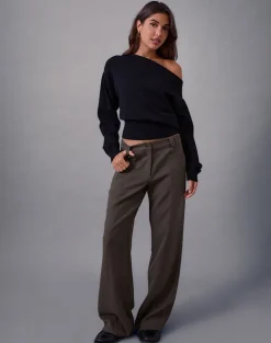 Avina Trouser in Tailoring Dark Olive