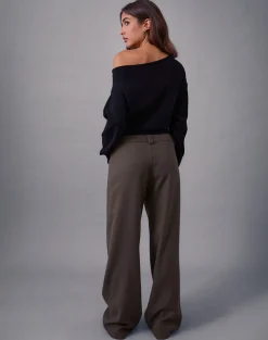 Avina Trouser in Tailoring Dark Olive