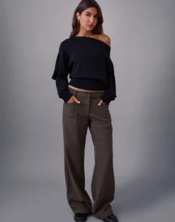 Avina Trouser in Tailoring Dark Olive