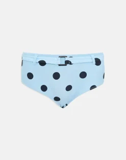 Avi Swim Short in Blue with Polka Space Black and Belt