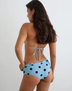 Avi Swim Short in Blue with Polka Space Black and Belt