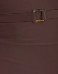 Avi Swim Short in Brown with Belt