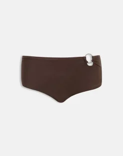 Avi Swim Short in Brown with O Ring
