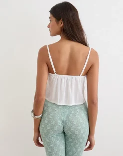 Awilix Top in Crinkle Off White