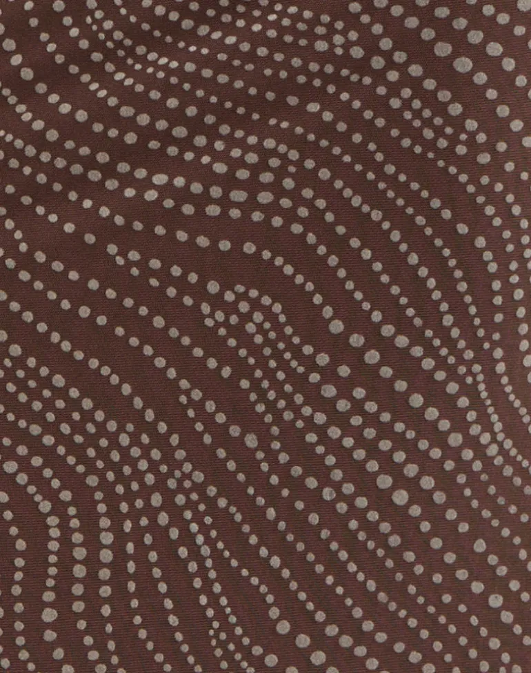 Badilah Top in Abstract Polka Flock Brown