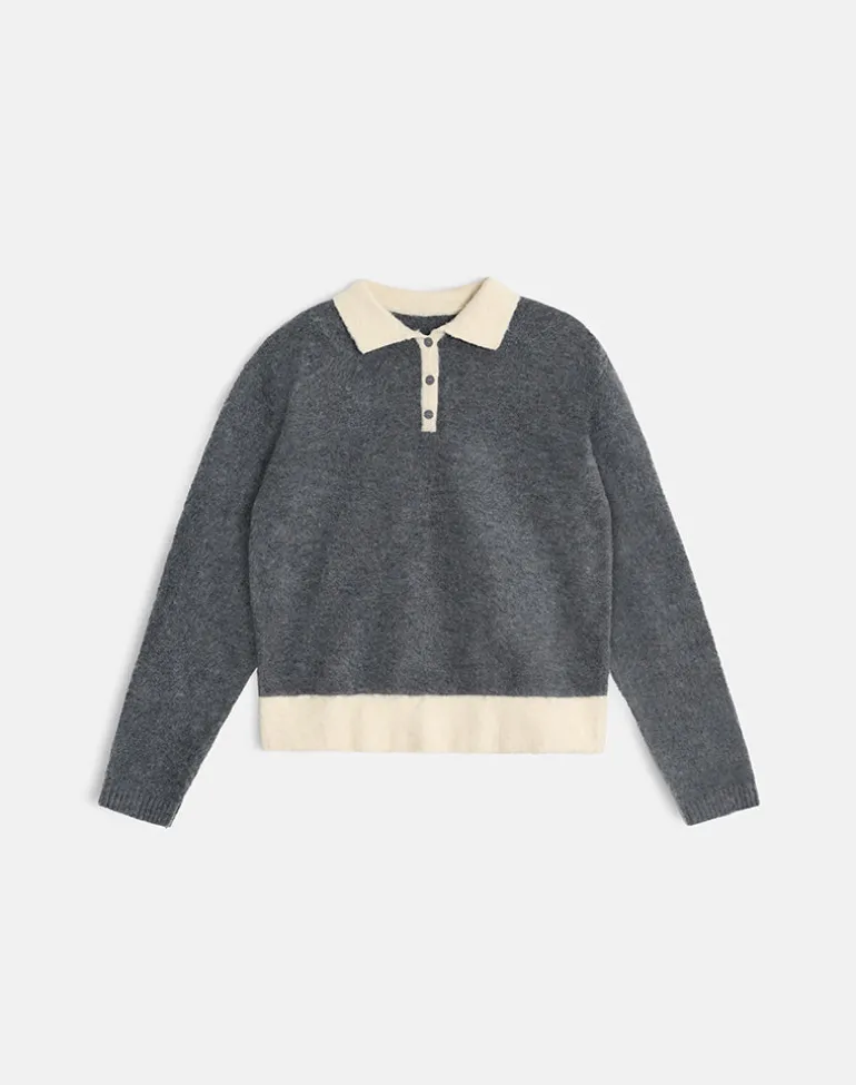 Balamoa Jumper in Knit Grey and Cream