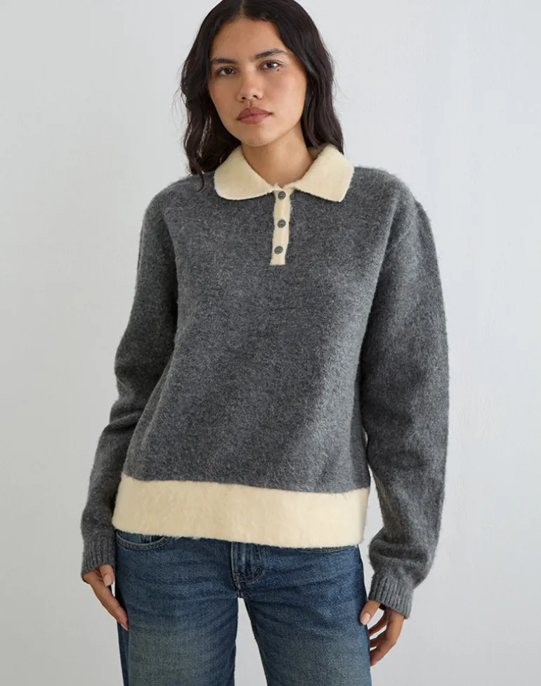 Balamoa Jumper in Knit Grey and Cream
