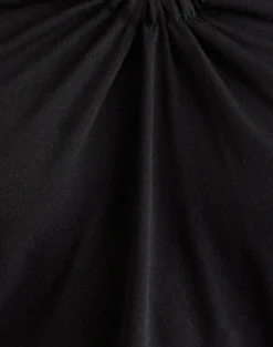 Ballerie Halter Top in Cupro Black