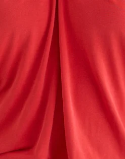 Ballerie Halter Top in Cupro Red