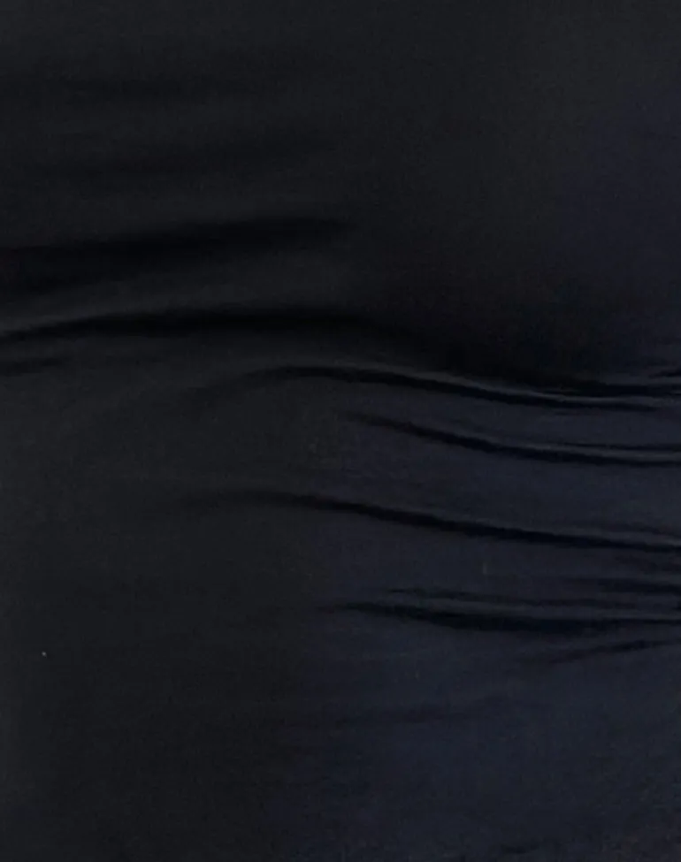 Baruna Tie Back Top in Black