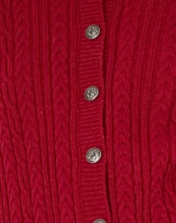 Bavana Cardigan in Deep Red