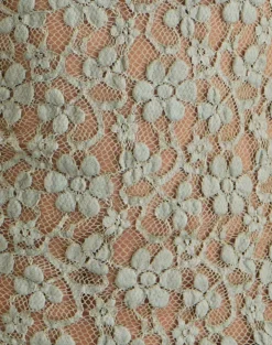 Beerus Long Sleeve Mock Neck Top in Lace Sage Green