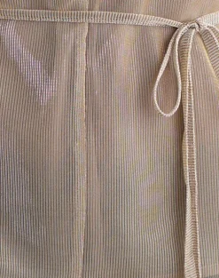 Benicia High Neck Keyhole Top in Gold