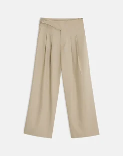 Berdine Wide Leg Trouser in Tailoring Beige