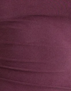 Betony Top with Beads in Cupro Deep Purple