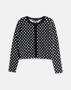 Bhavina Cardigan in Mono Polka
