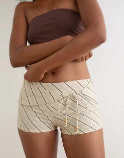Blasa Short in Tilt Lines Beige