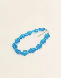 Blue Glass Beaded Necklace