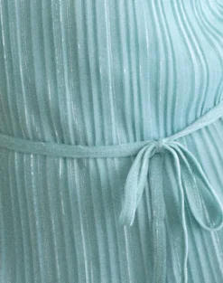 Brienne Top in Chiffon Plisse Light Blue