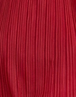 Brienne Top in Shimmer Plisse Red