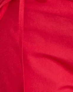 Brun Trouser with Tie in Poplin Scarlet Red