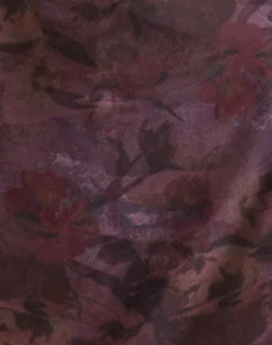 Bublik Mini Dress in Mesh Blurry Floral Burgundy