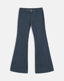 Buckle Flare Trouser in Air Force Blue