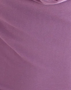 Bujou Cowl Top in Mesh Purple