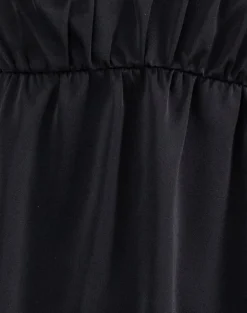 Cadenza Square Neck Slip Mini Dress in Black