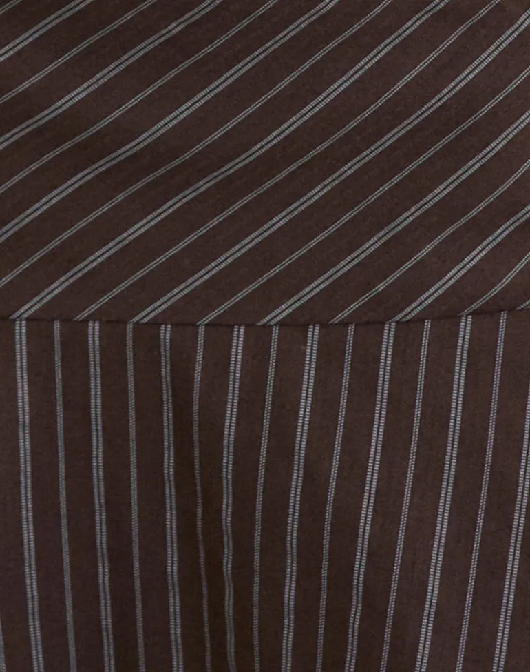 Carnila Skort in Tailoring Pinstripe Brown