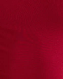 Cash High V Neck Top in Adrenaline Red