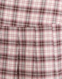 Casini Mini Pleated Micro Skirt in Pink Check