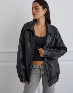 Cavita Jacket in PU Black