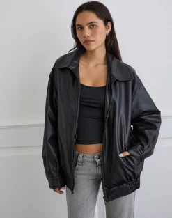 Cavita Jacket in PU Black