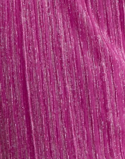 Cerita Mini Dress with Beads in Shimmer Plisse Hot Pink