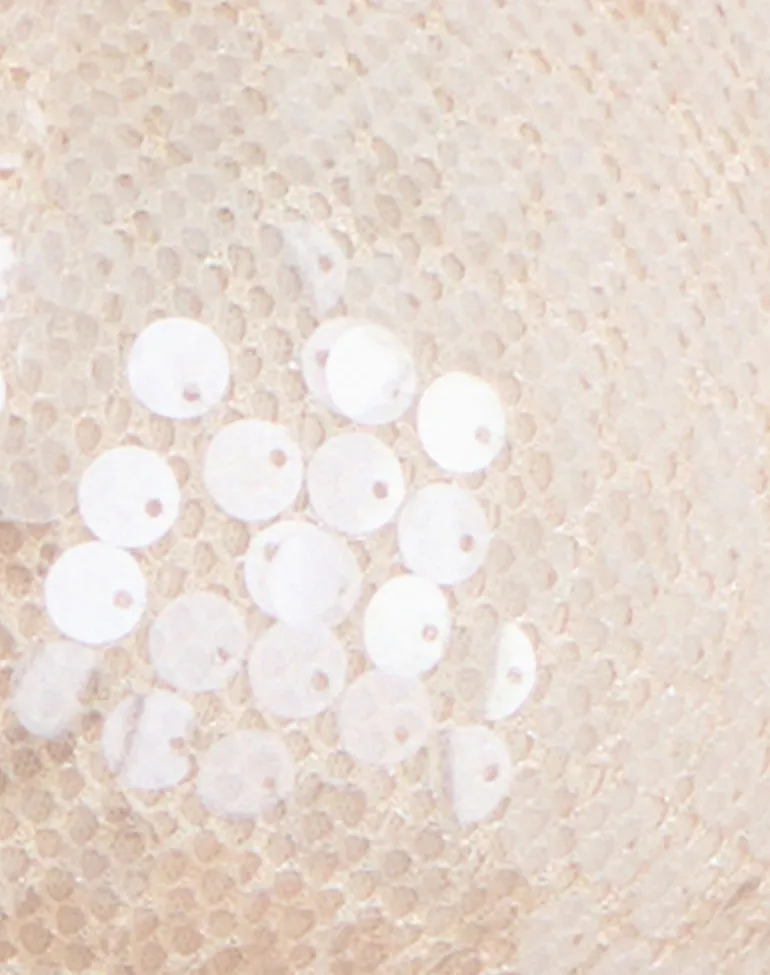 Cerry Top in Sequin Crochet Cream