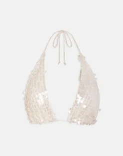 Cerry Top in Sequin Crochet Cream