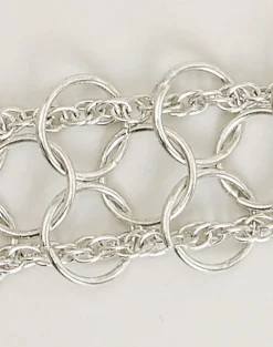 Chainmail Metal Belt in Plated Silver