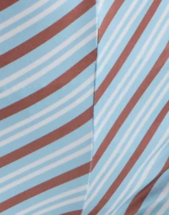 Ciana Hot Pants in Diagonal Stripe Light Blue