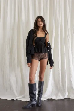 Ciana Hot Pants in Mesh Rar Leopard