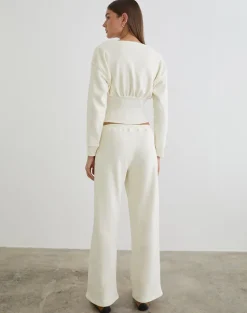 Cille Loose Jogger in Fleece Winter White