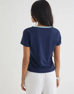 Cima Tee in Nine Stellar Navy
