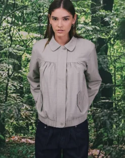 Cindari Collared Jacket in Grey