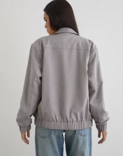 Cindari Collared Jacket in Grey