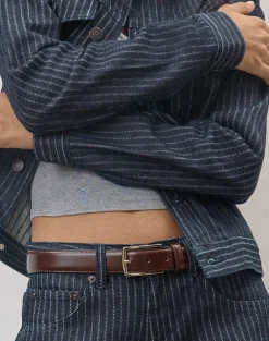 Classic Denim Jacket in Stripe Indigo