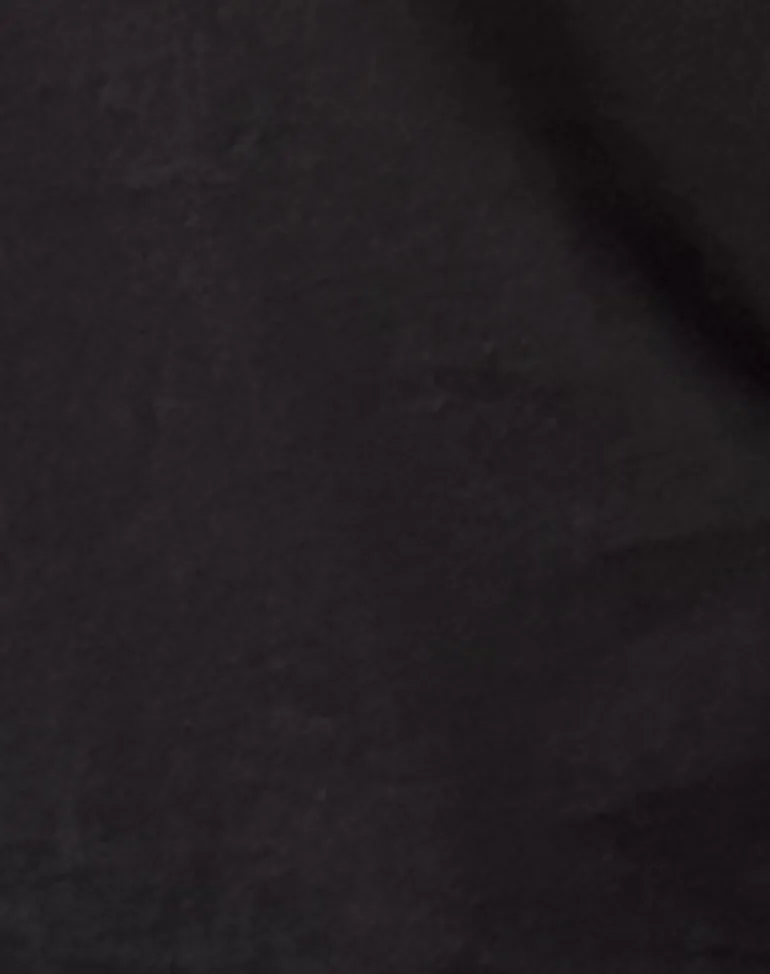 Clio Baggy Tee in Black Tissue Jersey