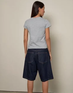 Clio Baggy Tee in Grey Marl