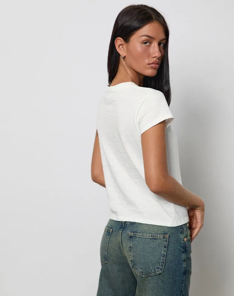 Clio Baggy Tee in Ivory